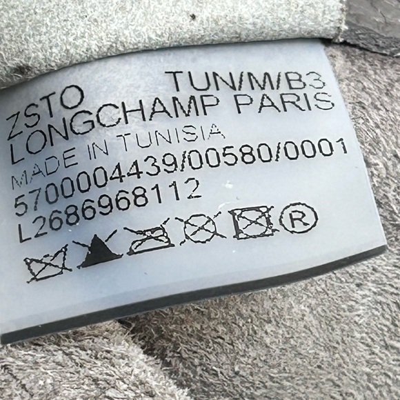 Longchamp Roseau medium pebbled leather shoulderbag tote in grey - Picture 9 of 11